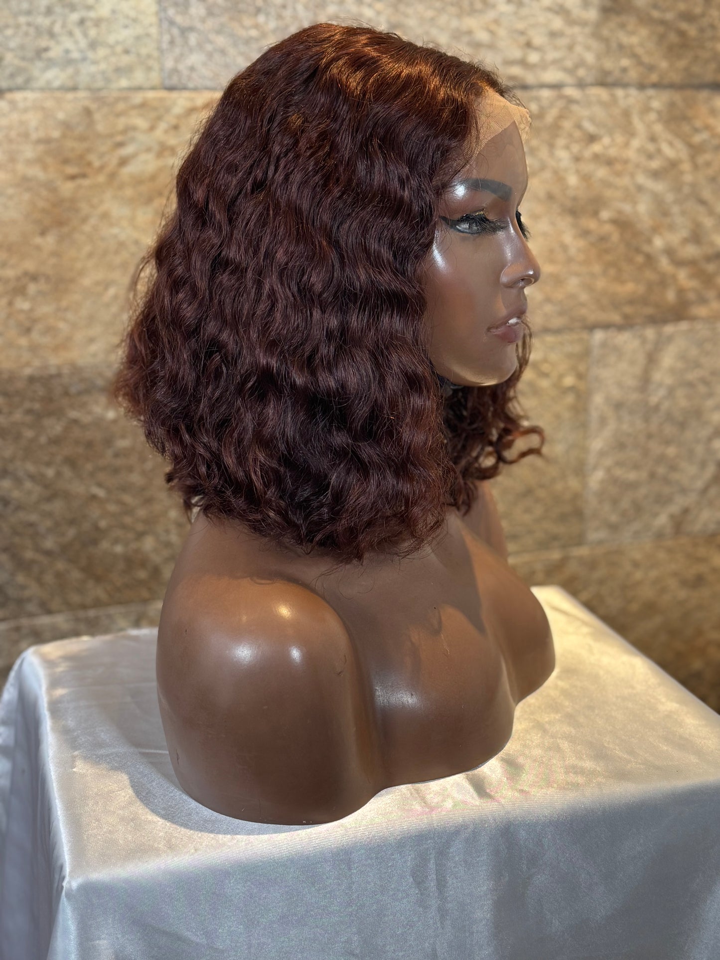 Burgundy Curly Wig